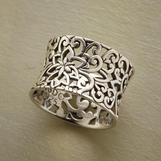 Bonnie - Vintage sølv hule ring