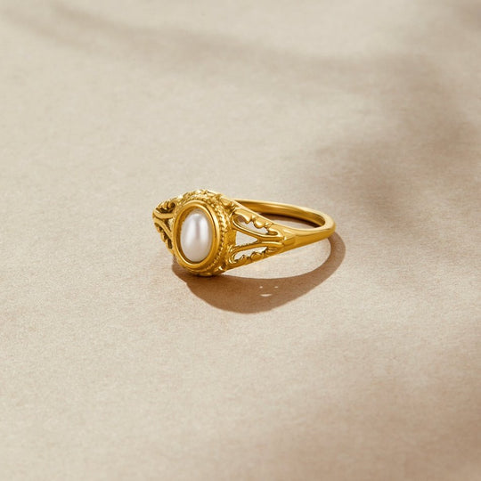 Vintage kongelig perle ring